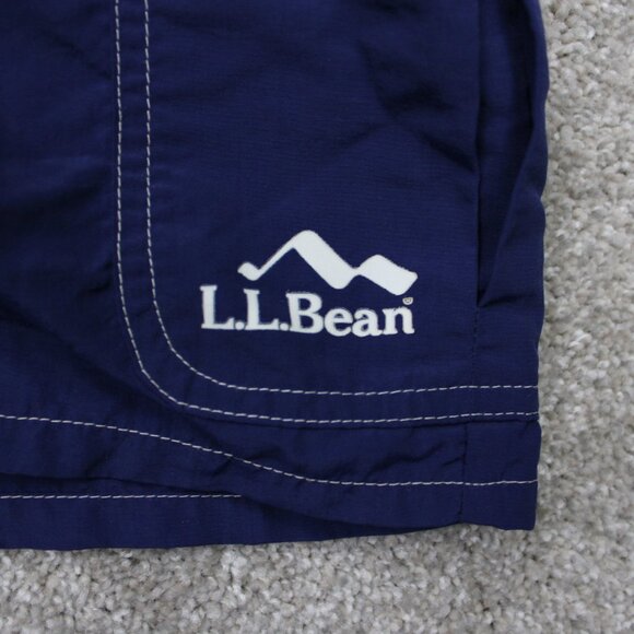 L.L. Bean Cycling Shorts Women Large Blue Inner Padded Cargo Pocket w/ 7" inseam - Picture 4 of 12
